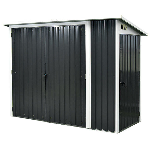 5x7ft 6x8 Pent Roof Shed , Prefab Metal Storage Sheds Waterproof